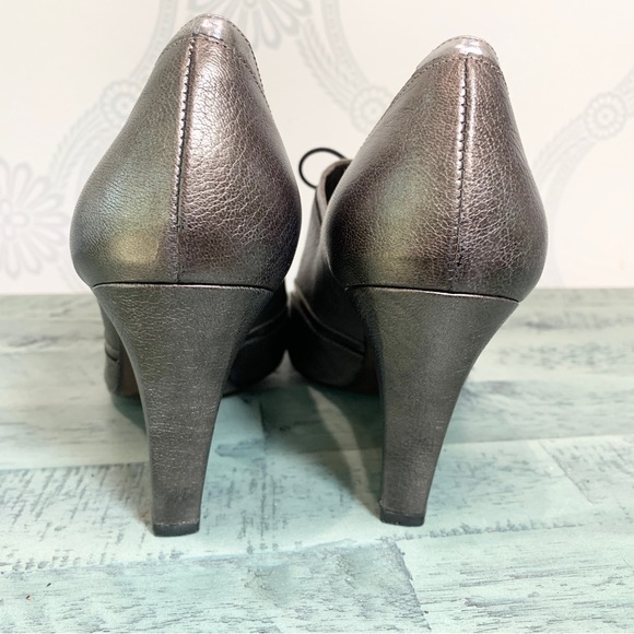 Stuart Weitzman Cavendish Shoes Bronze Tie Heels 8.5 - Picture 11 of 15